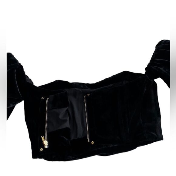 Cara Cara Wethersfield Crop Top in Velvet Puff Sleeves size 2 - Picture 6 of 9